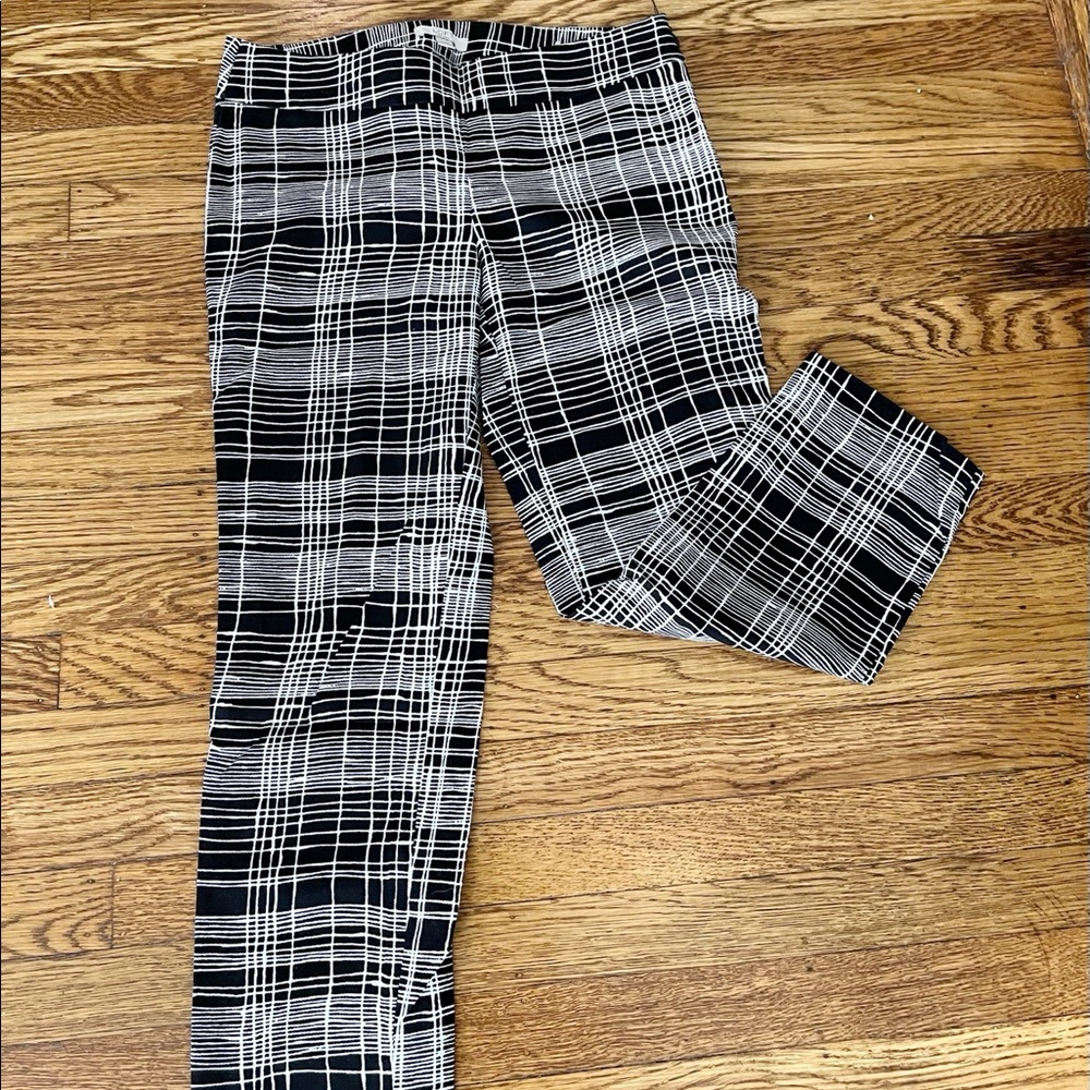 Loft black and white ankle Pants 0P